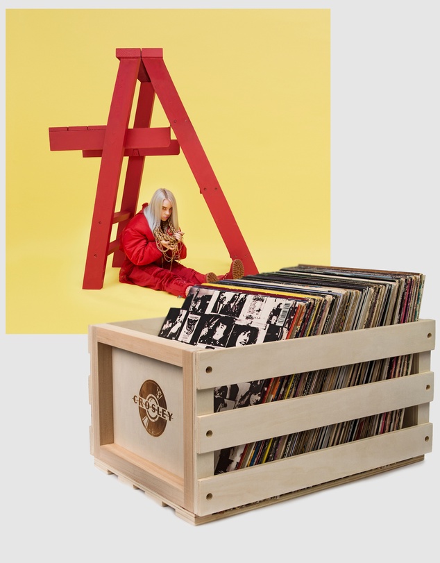 Universal Music - Crosley Record Storage Crate & Billie Eilish - Don'T Smile At Me - Vinyl Album Bundle