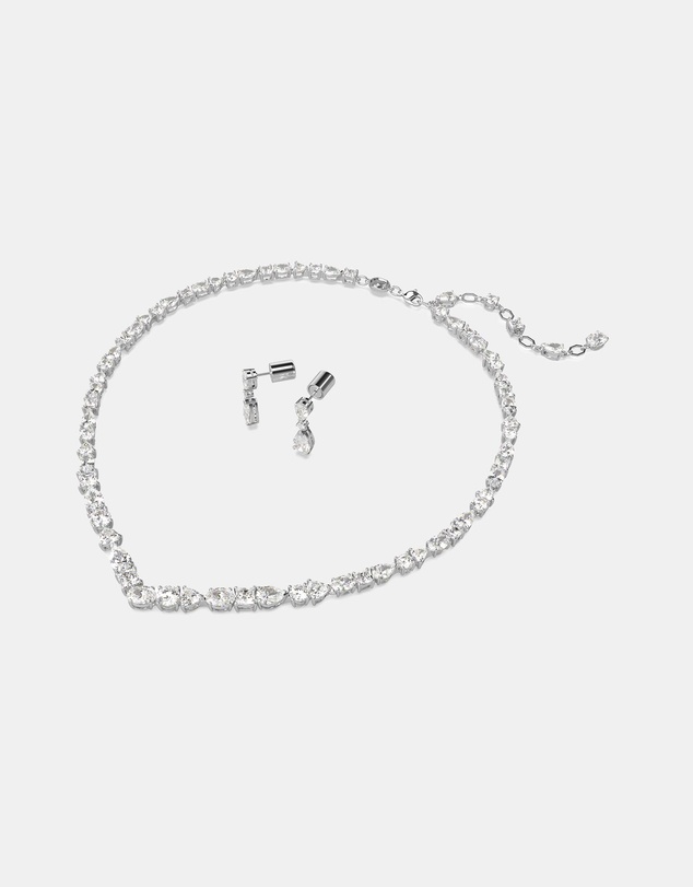 Swarovski - Mesmera set, Mixed cuts, White, Rhodium plated