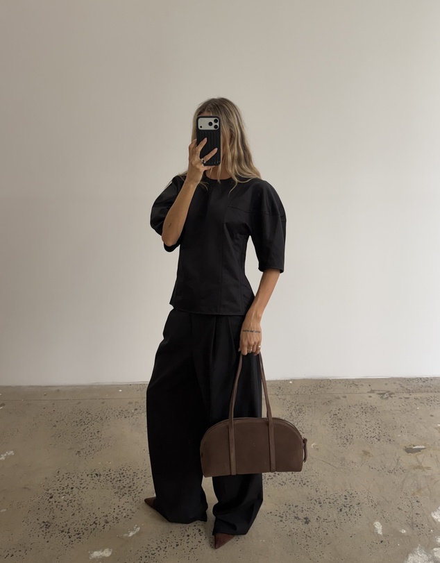& Other Stories - Satin Puff-Sleeve Top