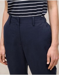 Trenery - Cotton Blend Straight Leg Pant in Night Sky