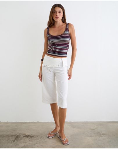Horizontal Stripe Maroon & Navy Shimmer