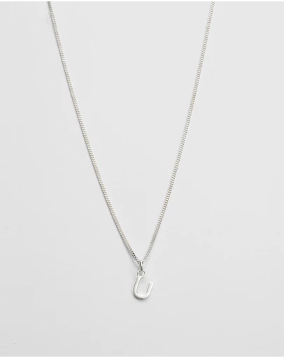 Kirstin Ash - U Outline Initial Necklace