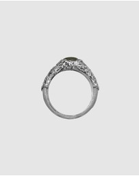 Haze & Glory - ICONIC EXCLUSIVE - Ring Signet Men Moss 925 Sterling Silver