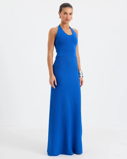 Calli - Janie Scoop Neck Knitted Maxi Dress