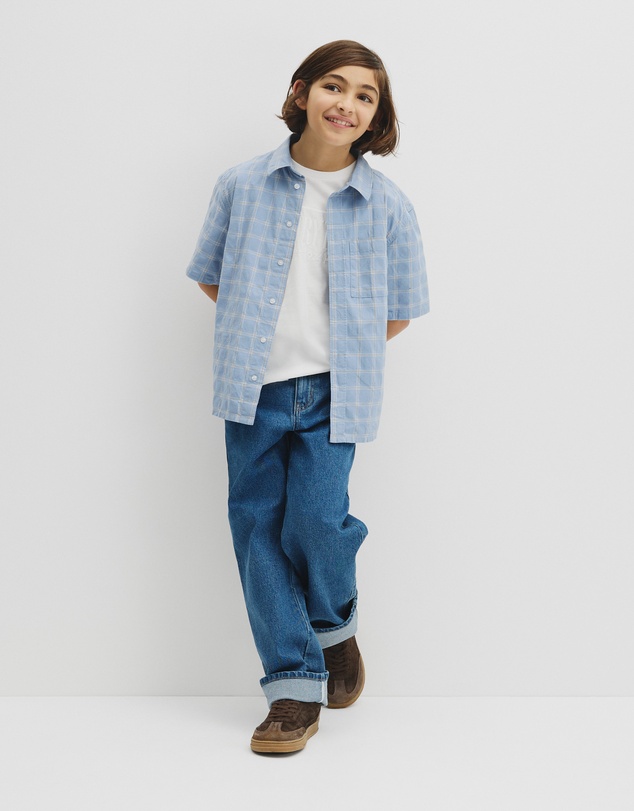 Country Road - Teen Contrast Check Short Sleeve Shirt