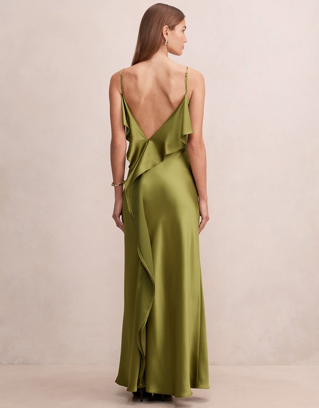 Forever New - Allora Ruffle Back Satin Maxi Dress