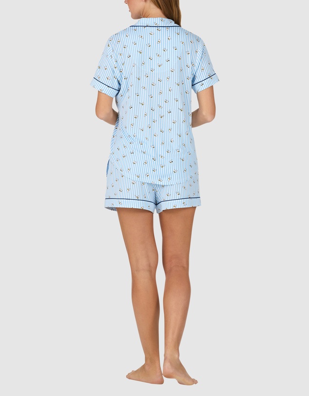 Kate Spade - Printed Modal Button Up Short Sleeve Short Pyjama Set