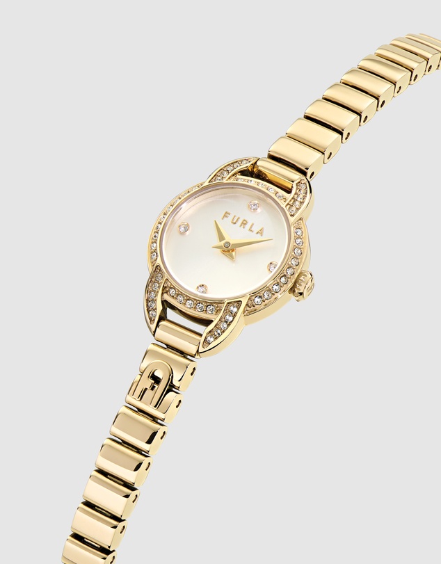 Furla - Furla Mini Shape 20mm Gold-Tone Stainless Steel Bracelet Watch