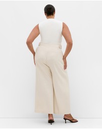 City Chic - Plus size Telia Wide Leg Pant - neutral