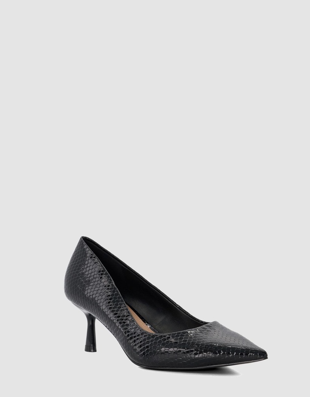Dune London - Angelina - Black Reptile