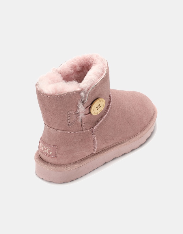 AusWooli Ugg Boots - Cabarita Sheepskin Chic Short Button Boots