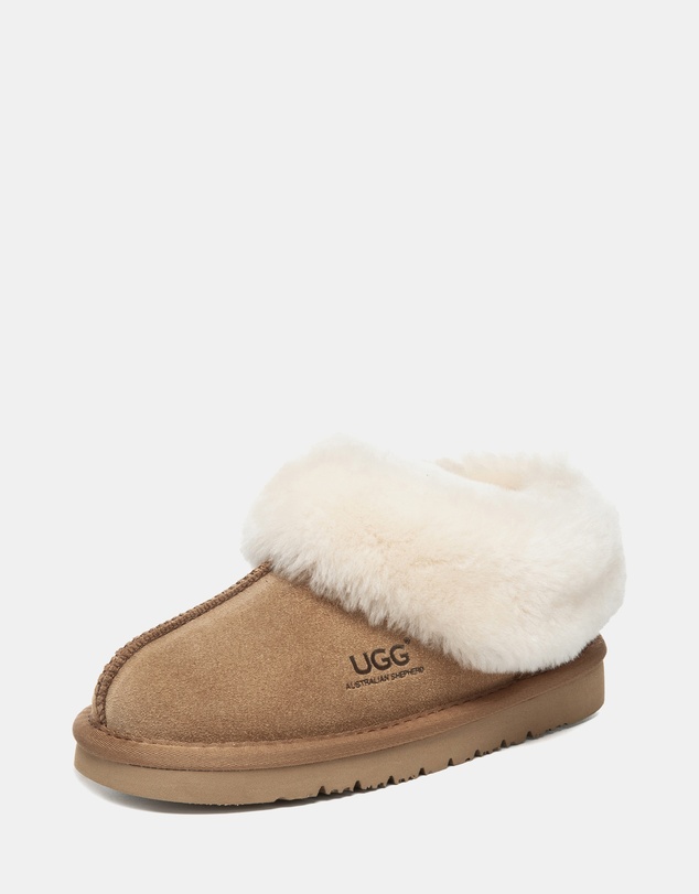 EVERAU - Australian Shepherd Ugg Kids Homey Slipper Cow Suede Upper House Shoes