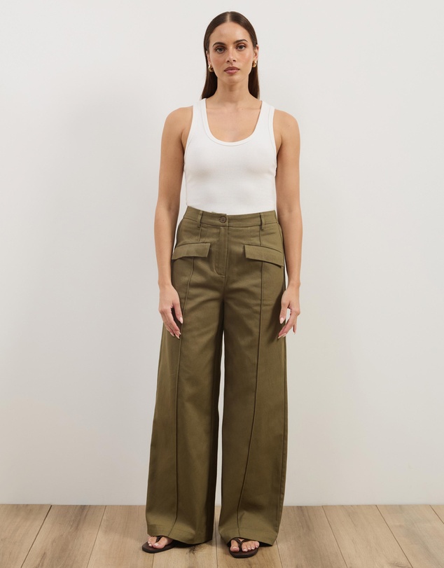 Atmos&Here - Laura Cotton Twill Pants