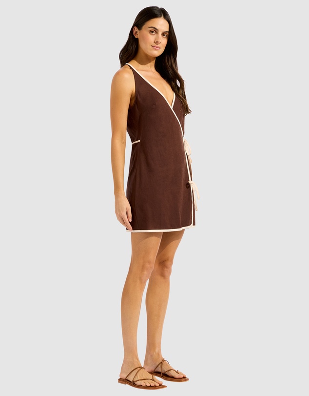 Seafolly - Beach Edit Bind Mini Wrap Dress