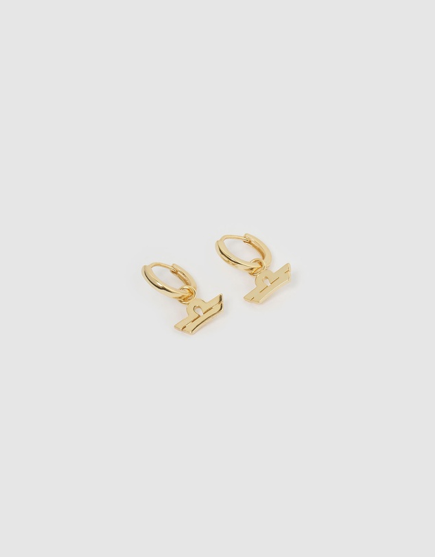 Izoa - Libra Star Sign Symbol Huggie Earring