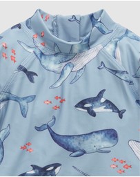 Purebaby - Printed Long Sleeve Rashie Set Swim -Kids-Babies