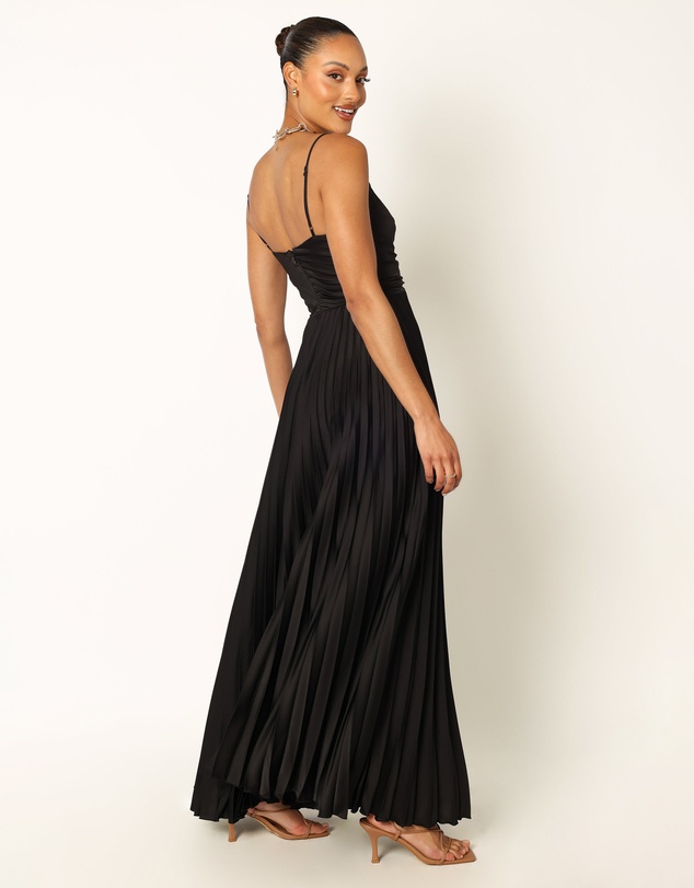 Petal & Pup - Naira Pleated Maxi Dress - Black