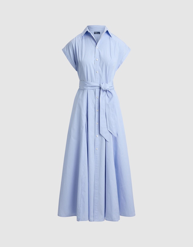 Polo Ralph Lauren - Striped Belted Cotton Shirtdress