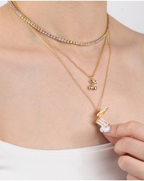 Wanderlust + Co - Strawberry Shortcake Gold Locket Necklace