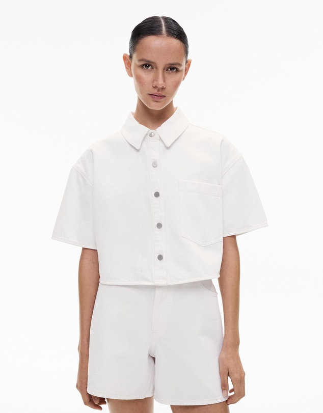 Witchery - Denim Crop Shirt