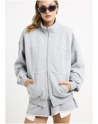 Subtitled - Brie Funnel Oversized Zip Thru Jacket