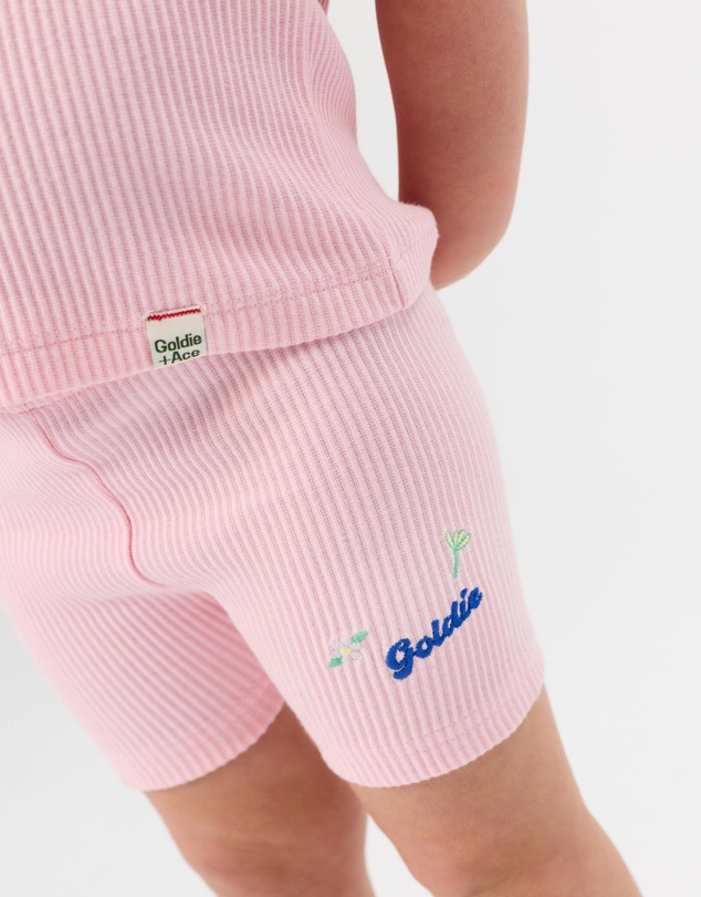 Goldie + Ace - Embroidered Bike Shorts - ICONIC EXCLUSIVE - Babies-Kids