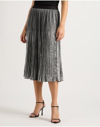 David Lawrence - Rumi Metallic Pleat Skirt
