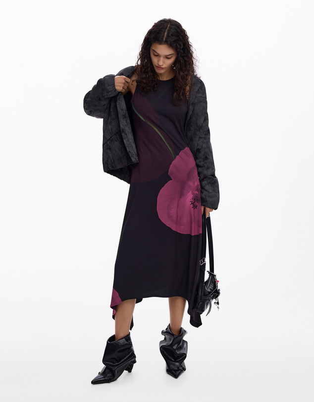 Desigual - Asymmetric poppy dress
