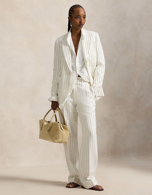 Polo Ralph Lauren - Single-Breasted Striped Hemp Blazer