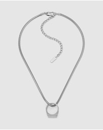 Diesel - D Logo Silver Necklace
