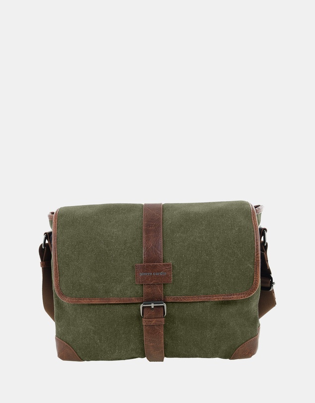 Pierre Cardin - Pierre Cardin Canvas Messenger Bag