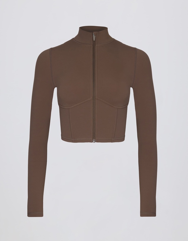 BO+TEE - New Neutrals Soft Active Zip-Up Cropped Jacket