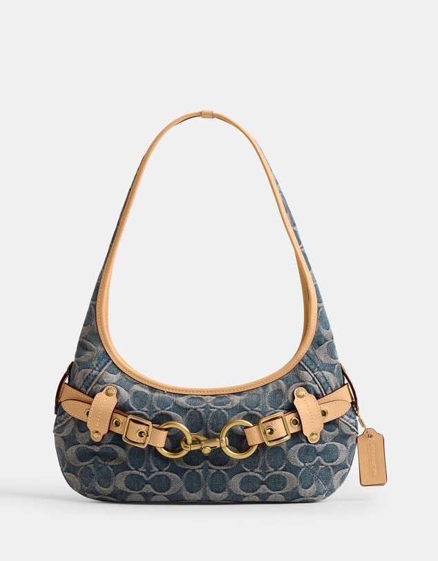 Coach - Belted Ergo Shoulder Bag SM in Signature Loved Denim