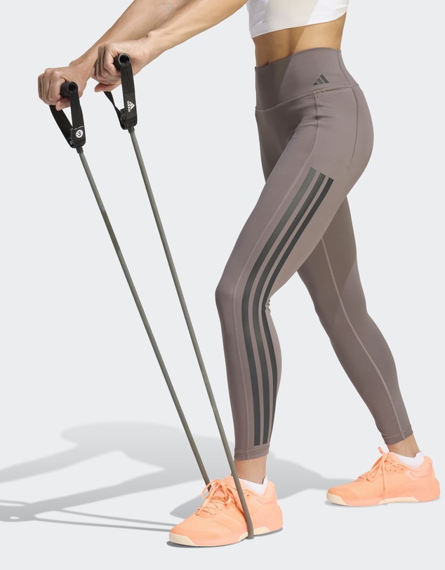 adidas Performance - Optime Workout 3-Stripes 7/8 Leggings Womens
