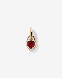 Michael Hill - Heart Created Ruby Bezel Pendant in 10kt Yellow Gold