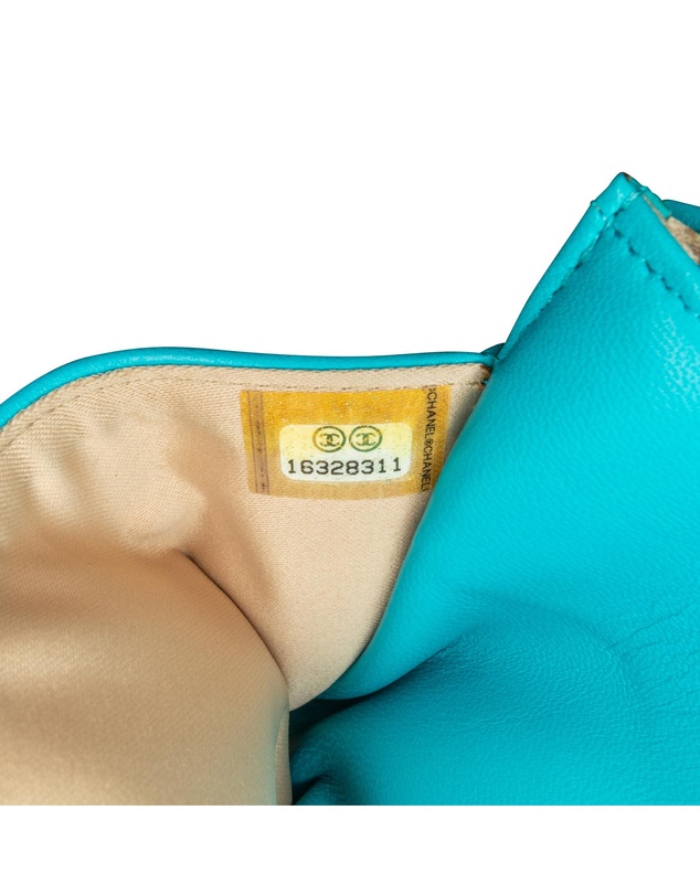 Pre-Loved by Azura Reborn - Pre-Loved Chanel Camelia Crossbody Wallet Turquoise