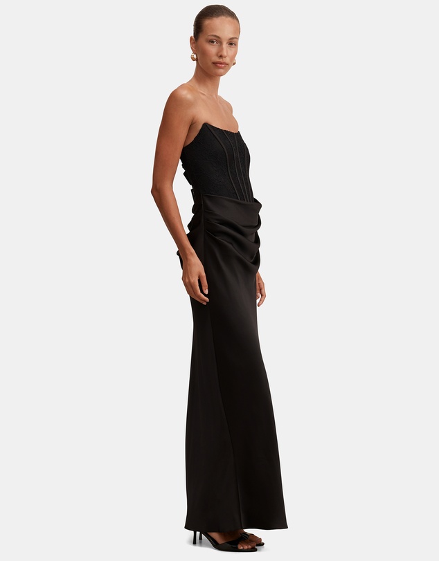 Forever New - Ivy Lace Corset Drape Maxi Dress