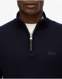 Superdry - Wool Blend Half Zip Slim Fit Jumper
