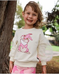 Rock Your Kid - Disney Thumper Pom Pom Sweatshirt in Cream