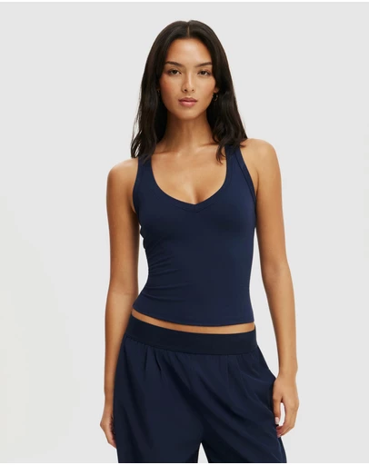 Cotton On Body Active - Ultra Soft Plunge Front Racer Tank
