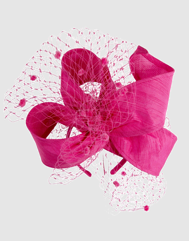 Max Alexander - Fuchsia Pillbox with Veil Fascinator