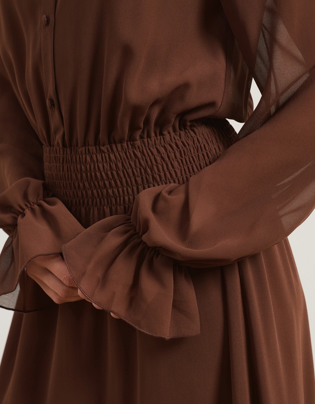 Atmos&Here - Button Through Shirred Waist Maxi Dress