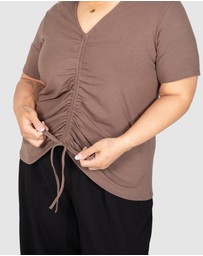 Love Your Wardrobe - Maya Ruched Front Tee