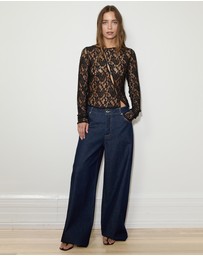 Maison Essentiele - Asymmetric Lace Top