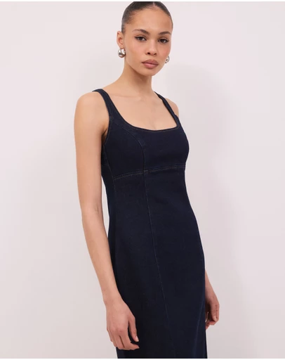 Calli - Emira Denim Midi Dress