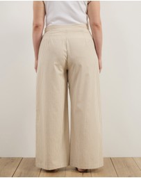 Atmos&Here Curvy - Charlie Wide Leg Stripe Pants