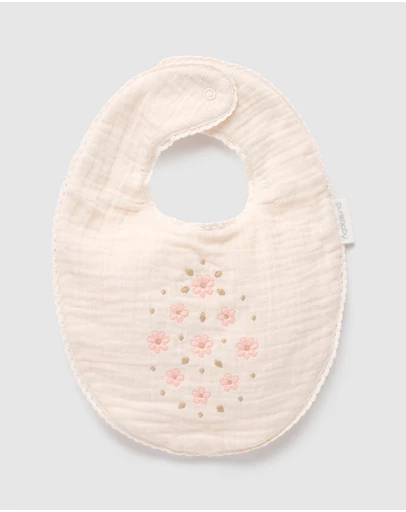 Purebaby - Embroidered Bib-Babies