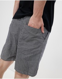 Surrounded By Ghosts - The Obsidian Denim Drawstring Shorts