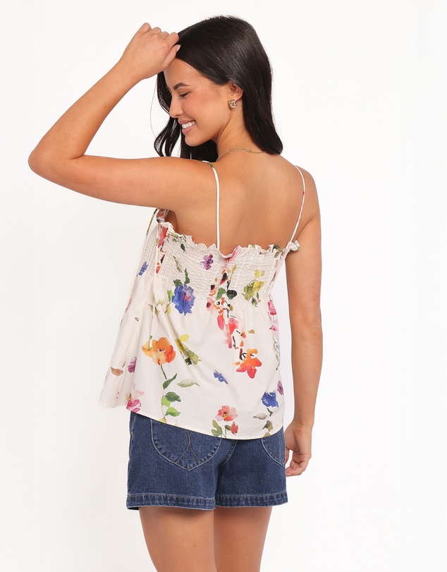 Petal & Pup - Indira Pleated Top With Shoulder Ties - Multi