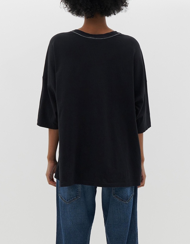 Bassike - slouch side step t.shirt